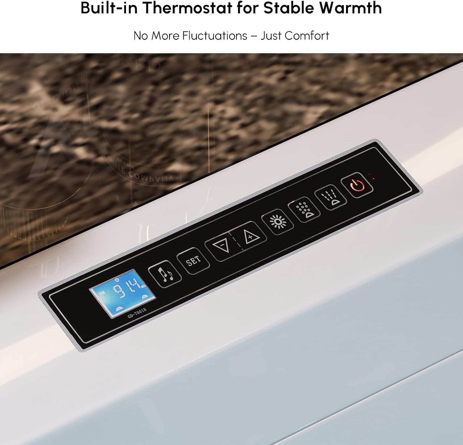 Homary 70.8' Whirlpool Bathtub with Thermostat Control, 2-Person Jetted Bathtub 3-Sided Apron Acrylic Soaking Tub with Jets, Lighted, Heater & Chromatherapy for Home Spa