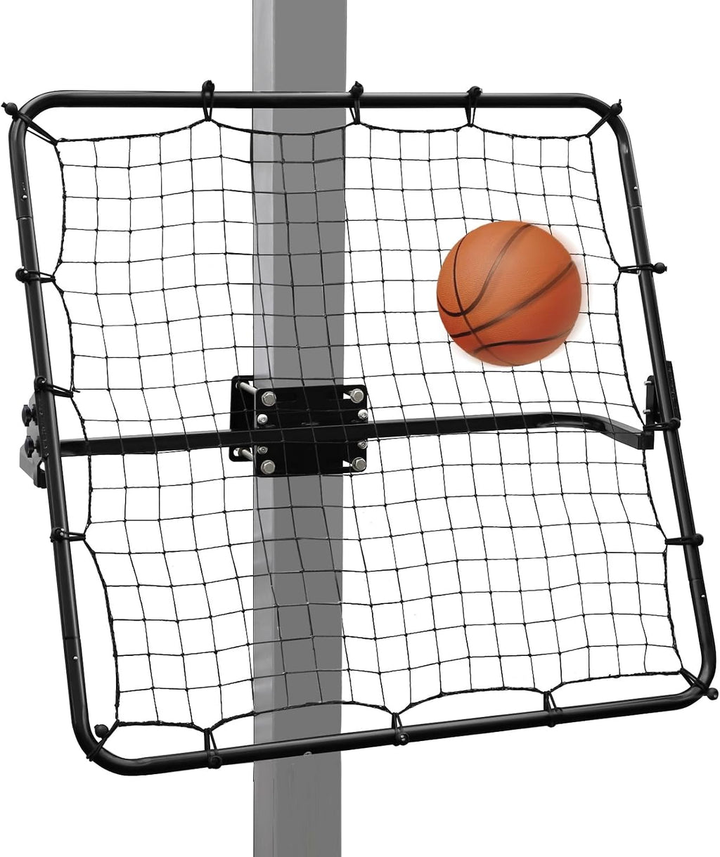 Basketball Rebounder Passback Net, Multi-Sport Training Rebound Net, Easy Set up on 2''~6'' Pole, Easy Adjustable, for Passing and Shooting Practice