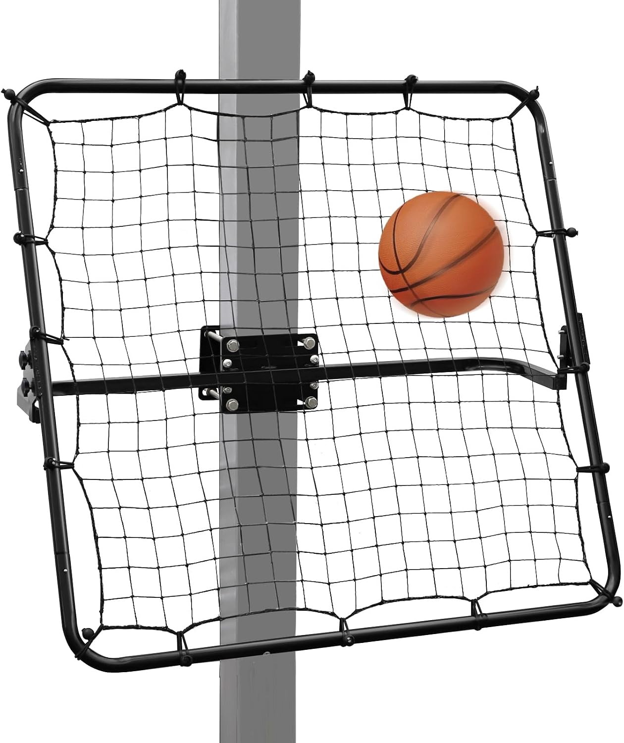 Basketball Rebounder Passback Net, Multi-Sport Training Rebound Net, Easy Set up on 2''~6'' Pole, Easy Adjustable, for Passing and Shooting Practice