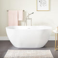 Signature Hardware 450576 Hibiscus 67' Oval Acrylic Freestanding Tub with Integrated Drain and Overflow