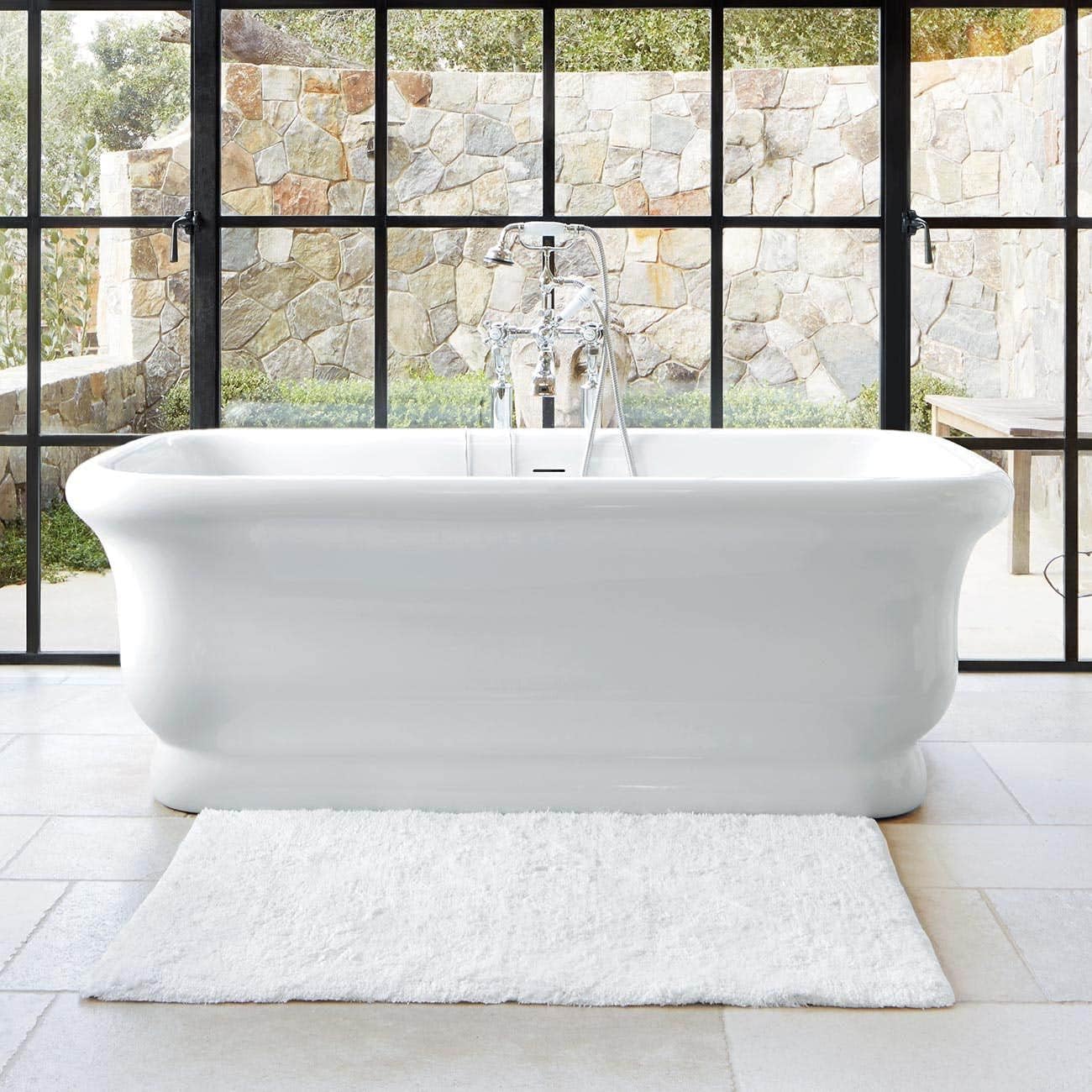 Vintage Tub & Bath Brighton 67 Inch Acrylic Double Ended Freestanding Tub - No Faucet Drillings