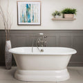 Vintage Tub & Bath Laurent 60 Inch Cast Iron Double Ended Pedestal Tub - No Faucet Drillings