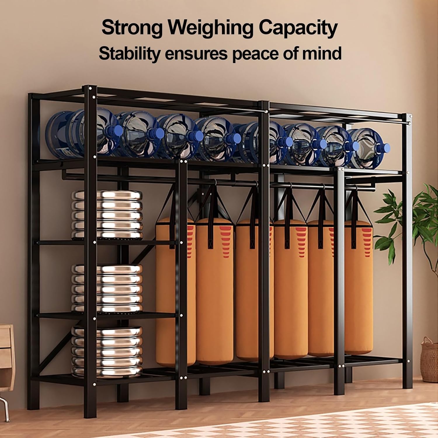 Foldable Wardrobe Closets With Cover Portable 500kg Heavy Duty Clothe Rack For Hanging Clothes Metal Garment Rack Freestanding Armoire Storage Garment Racks(C,168x170x50cm/66x67x20in)