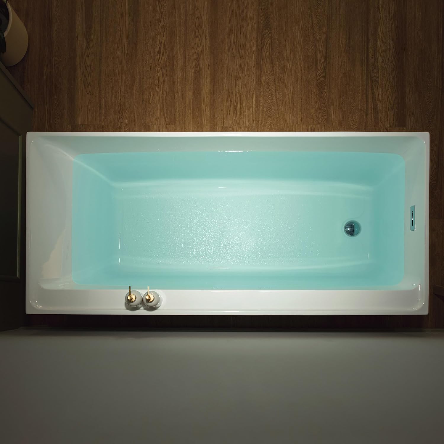 WOODBRIDGE 66-7/8' L x 31-1/2' W Freestanding Contemporary Soaking Bathtub with Brushed Nickel Drain & Overflow, White, B6710-BN