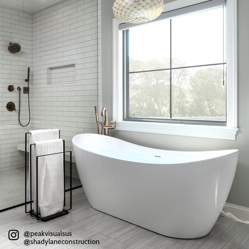 Vintage Tub & Bath Philo 54 Inch Acrylic Double Slipper Freestanding Tub