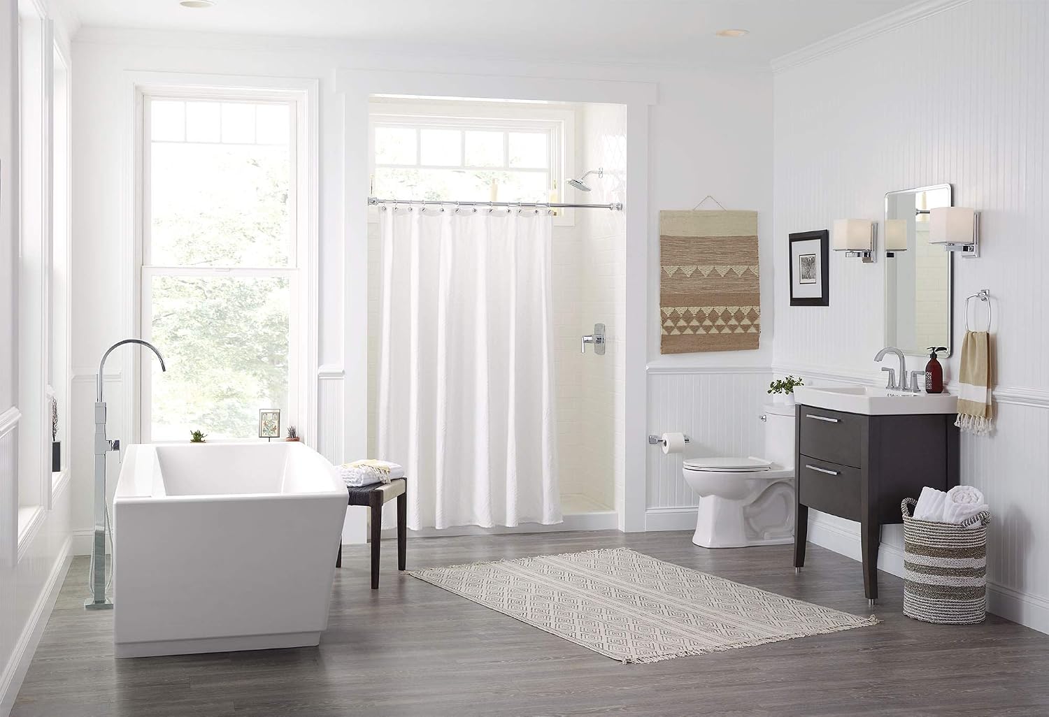 American Standard 2691004.020 Townsend 68 in. Acrylic Freestanding Soaker Bathtub, White