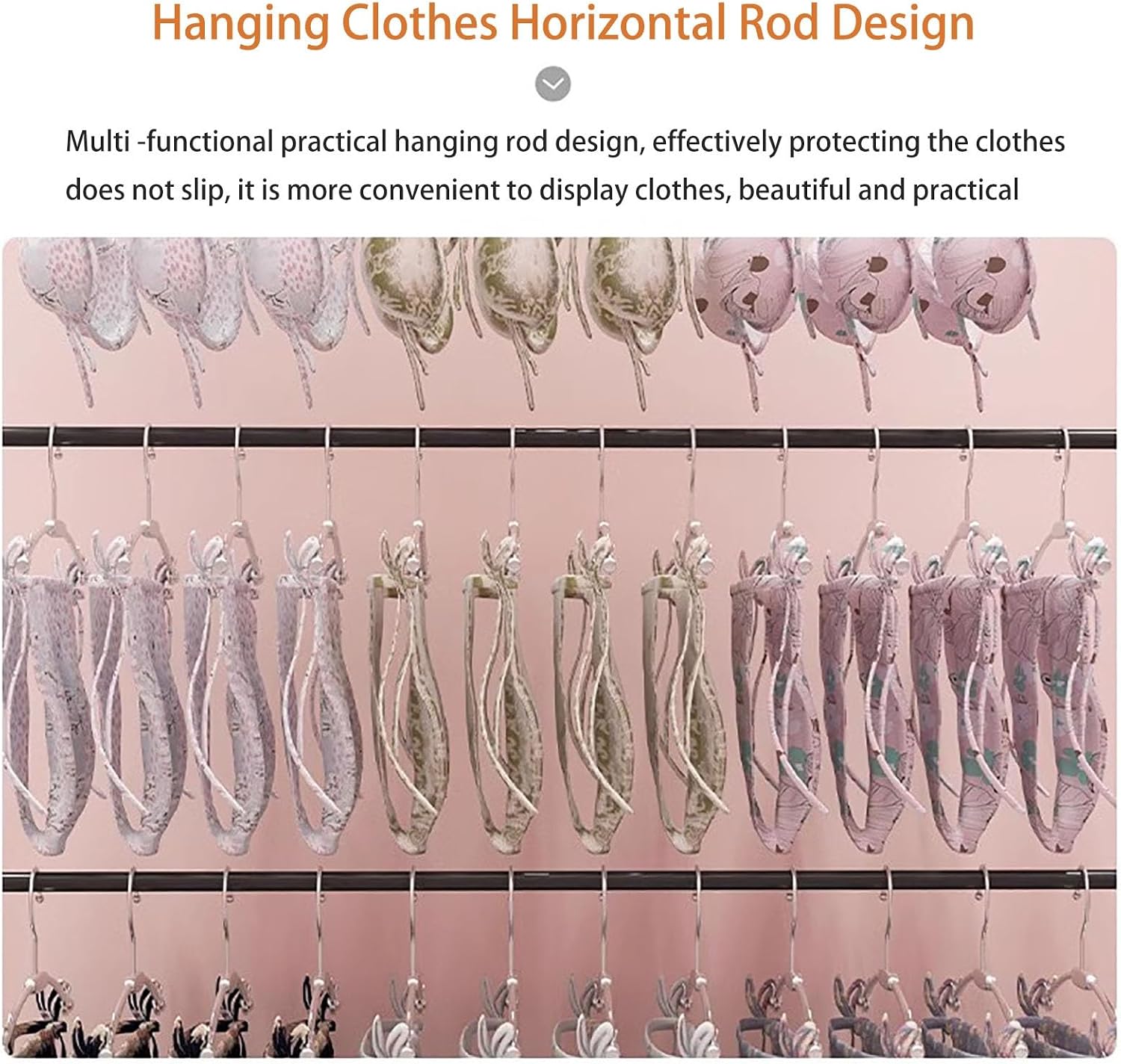 Organizer Holder Household Shorts Rack Stand, 3 Tier Underwear Display Stands, Freestanding Clothing Store Boutiques Retail Lingerie Garment Rack, Commercial Shelves for Socks Bra Panties Scarves Stor