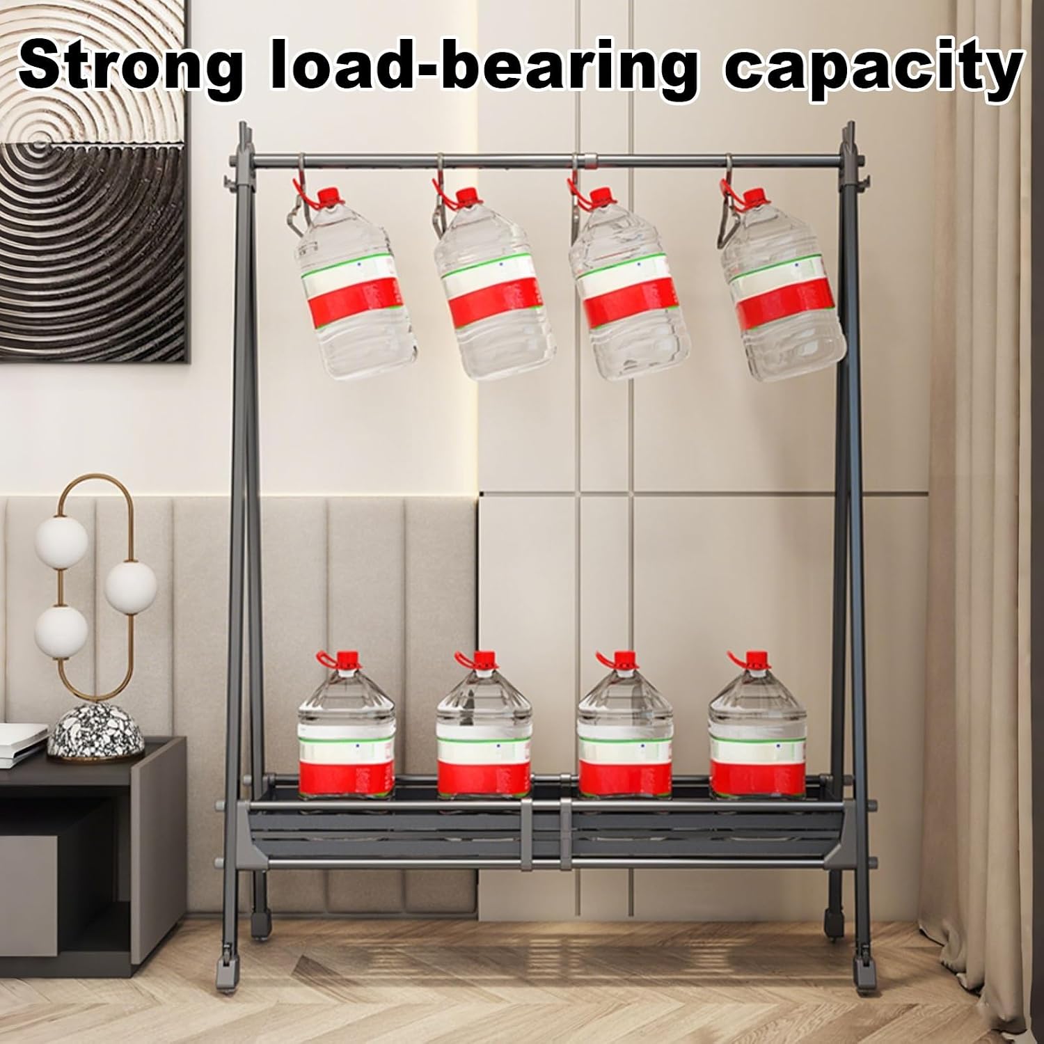 Foldable Garment Rack, Heavy Duty Clothes Rack With Wheels, Metal Collapsible Rolling Portable Wardrobe Racks, Adjustable Width (21.7-47.2'')(80cm/31.5in)