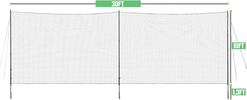 Ball Stop System - Soccer Backstop Net, Heavy Duty, High Impact, Practice Barrier
