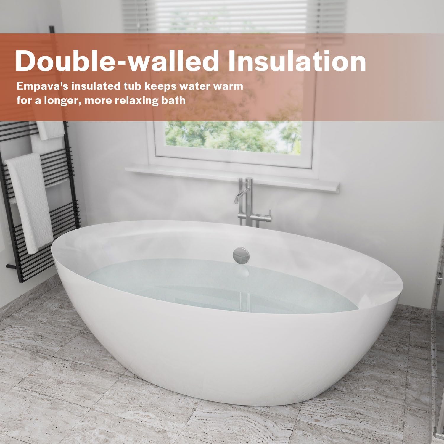 Empava EMPV-FT1503 71' Acrylic Freestanding Bathtub