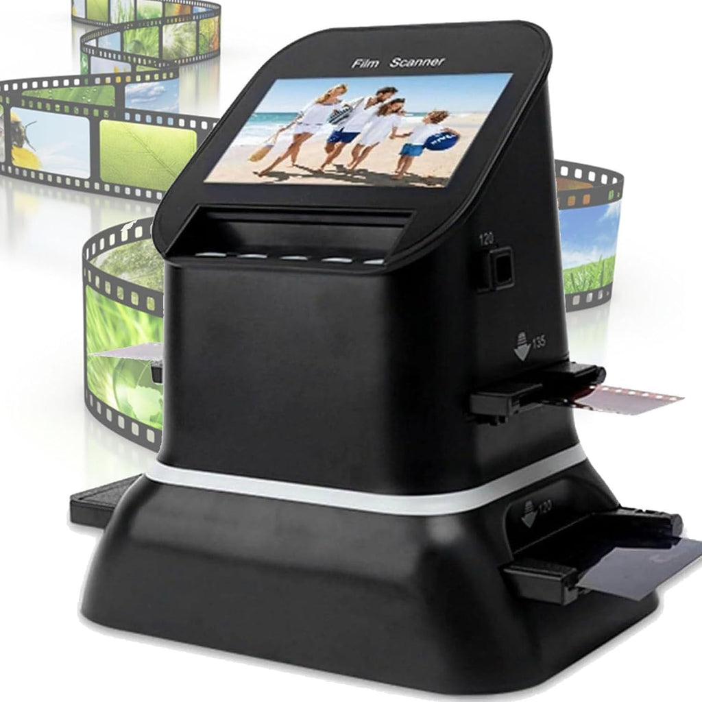All-in-One Film to Digital Converter 22MP Film Scanner, 4.3' LCD Slide Negative Scanner with Image Preview Editing for 35mm/120 Medium Format Films
