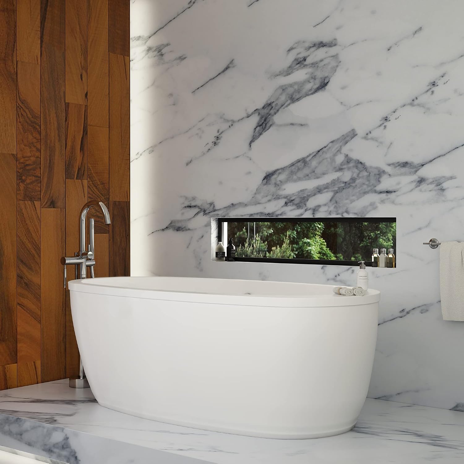 OVE Decors Kanti Free standing bath tub Faucet in Chrome