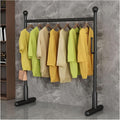 Freestanding Garment Rack with 2 Hooks Metal Clothing Display Stand for Hanging Clothes, Coats, Dresses Saving Space(60 x 38 x 150 cm)