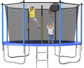 Tranpoline 10FT 12FT 14FT 16FT Tranpoline for Kids with Safety Enclosure Net Recreational Tranpoline for Adults ASTM Approval Backyard Outdoor Tranpoline with Basketball Hoop