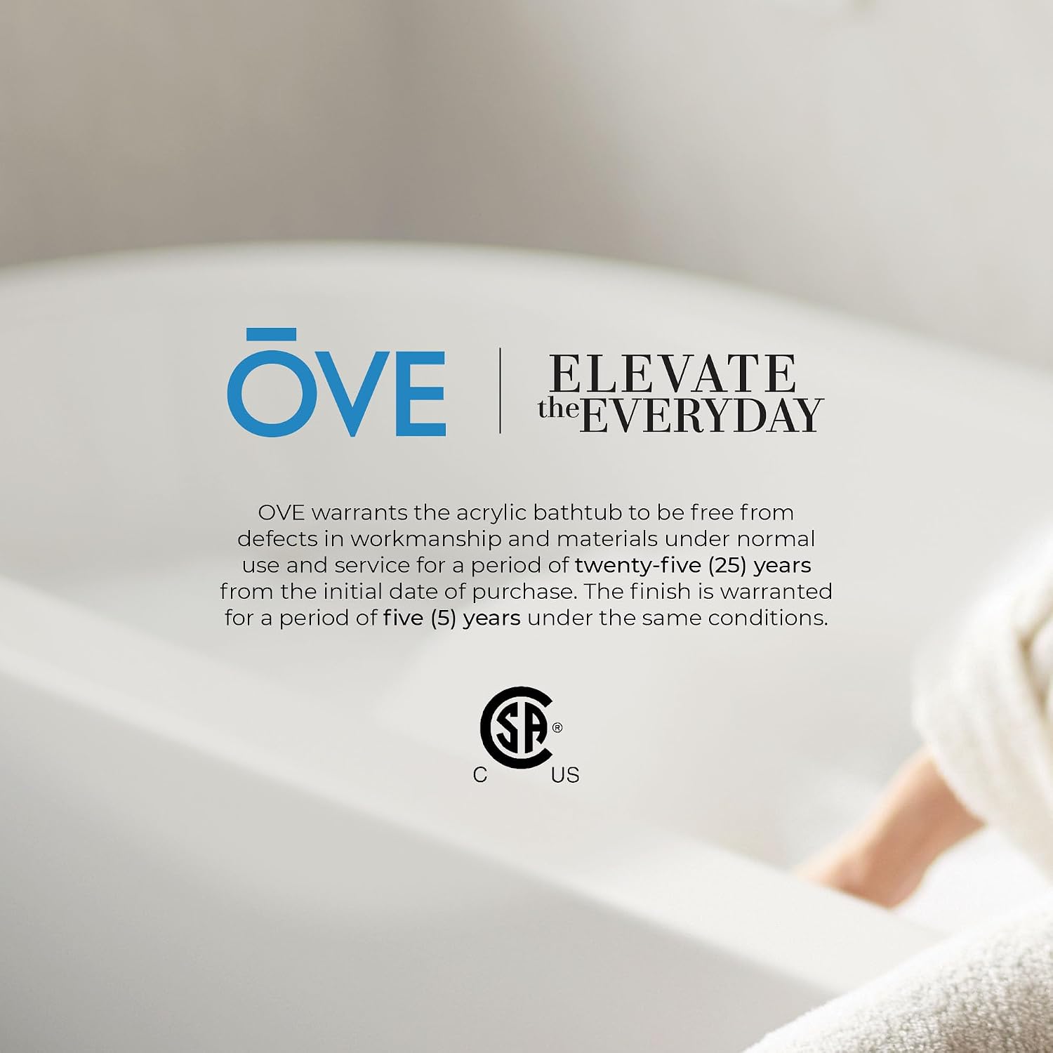 OVE Decors Ayago 66 in. Solid Surface Freestanding White Acrylic Soaking Bathtub, with Overflow and Chrome Pop-up Drain