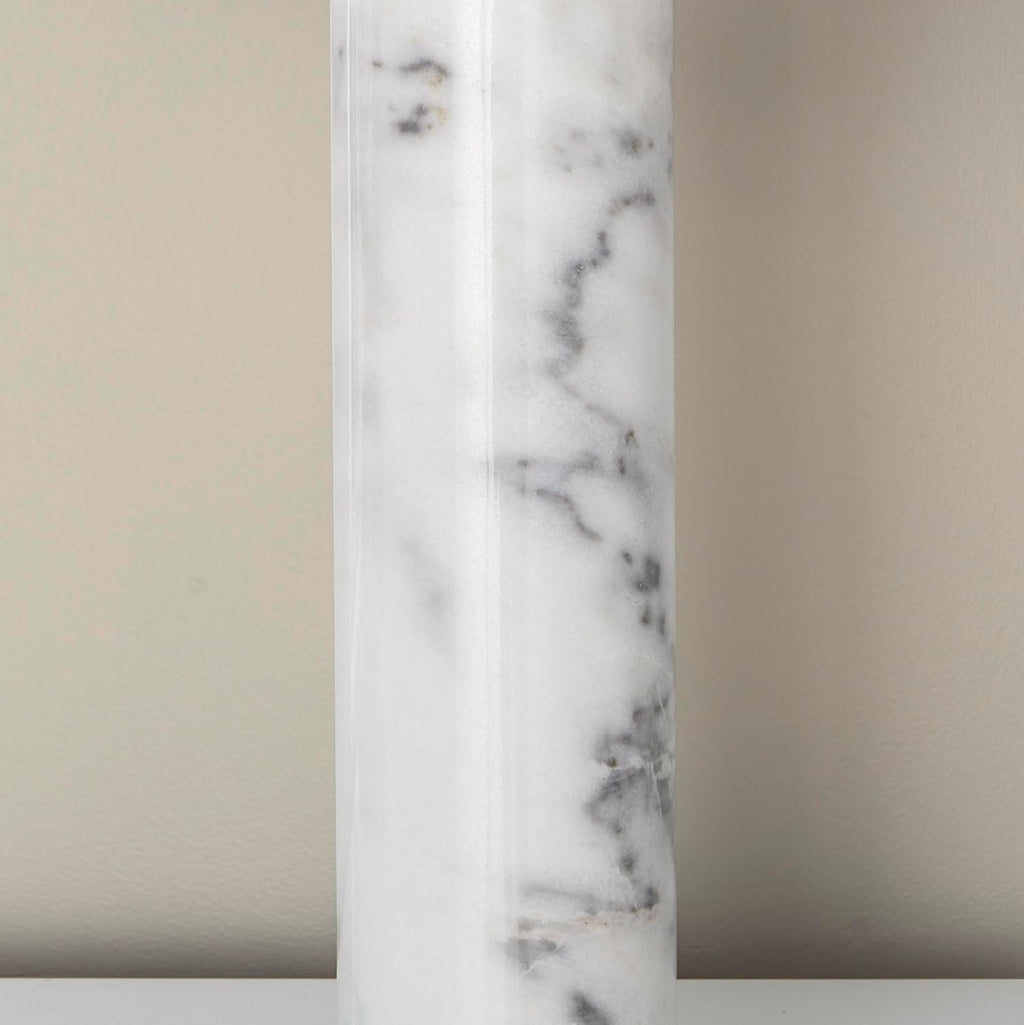 LumiSource Marbella 26' Marble Table Lamp Set of 2, Desk Lamp, Bedside Lamps for Night Stands, Nightstand Lamp, Small Lamp, Small Table Lamps for Living Room, White Table Lamps Set of 2