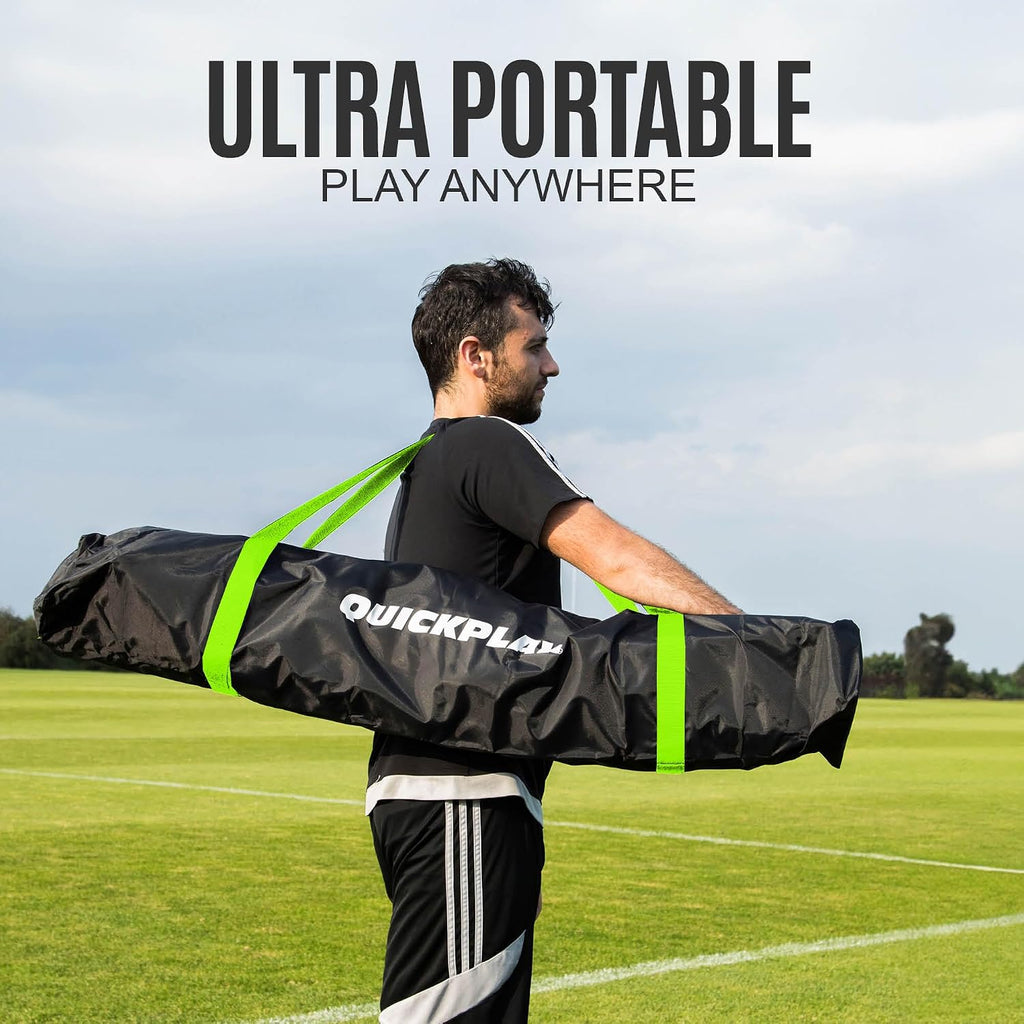 QUICKPLAY MEGA NET Portable Backstop Netting | Fast Set-Up Free-Standing Sports Net Barrier | Available in 12x9' & 32x9'