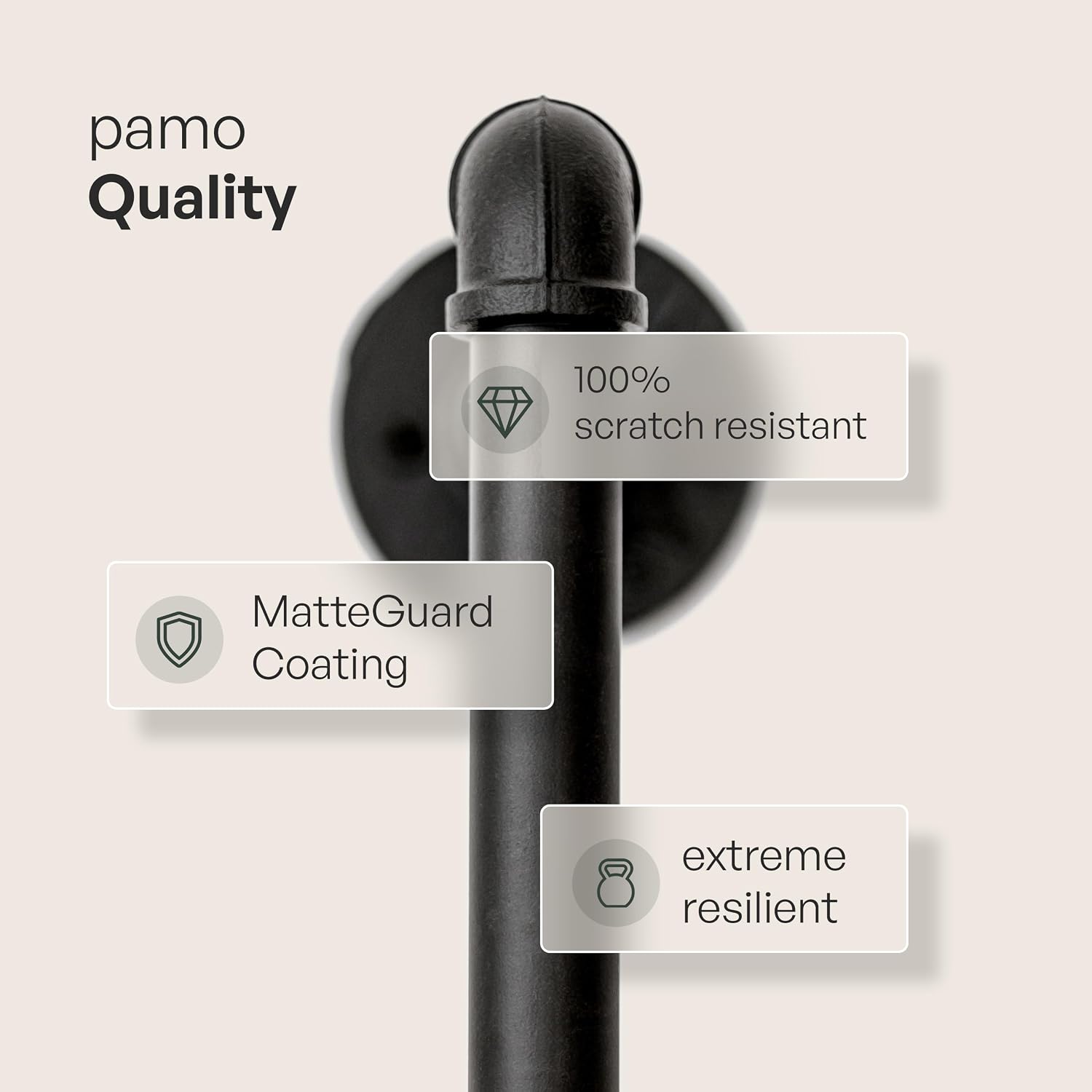 pamo Industrial Pipe Clothing Rack with Oak Shelf – 76' W x 76' H – Freestanding Metal Garment Rack for Bedroom, Walk-In Closet & Retail