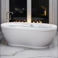 ANZZI Freestanding Tub 36' x 71', Whirlpool and Air Bath Tub in White, Aromatherapy, Whirpool Jetted, 6 ft., Lori Series (FT-AZ102)