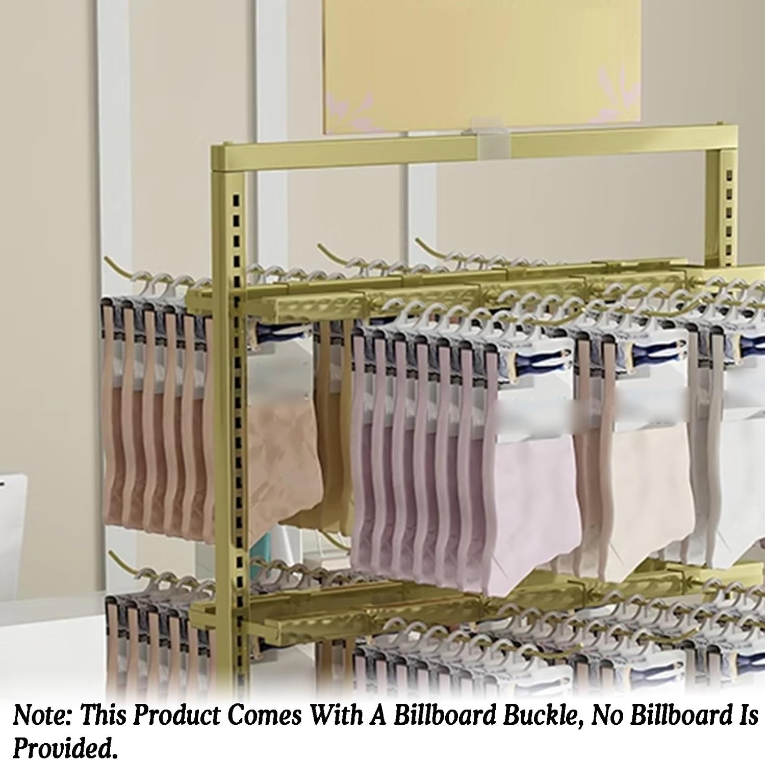 Underwear Display Stands,Metals Lingerie Stand Shelves,Freestanding Clothing Store Boutiques Retail Lingerie Garment Rack,for Panties Socks Bra(Color 2,60 X 40 X 135cm)