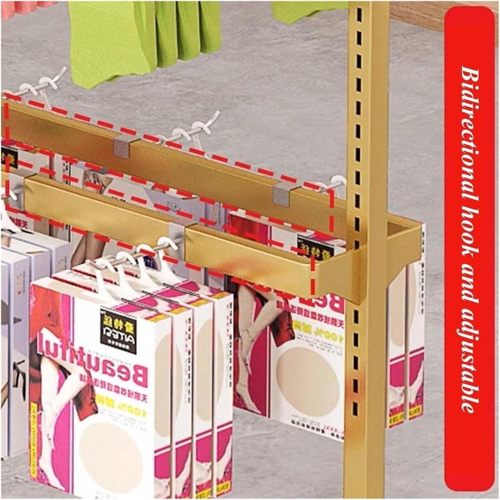 Clothes Rail Garment Rack Metal Underwear Display Stands， Floor Standing Sock Gloves Ornament Organizer Retail Store Metal Hanger Creative Commercial Shelves for Pan