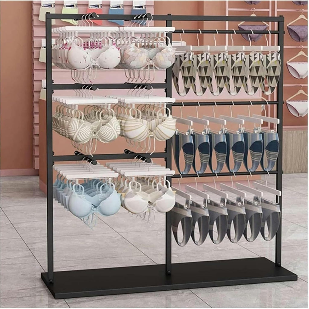 Metal Hijab Hangers - Adjustable Clothing Organizer Holder, Scarf Display Stand, Sheets Hanging Organizer Shelf, Commercial Shelves, Freestanding Lingerie Garment Rack