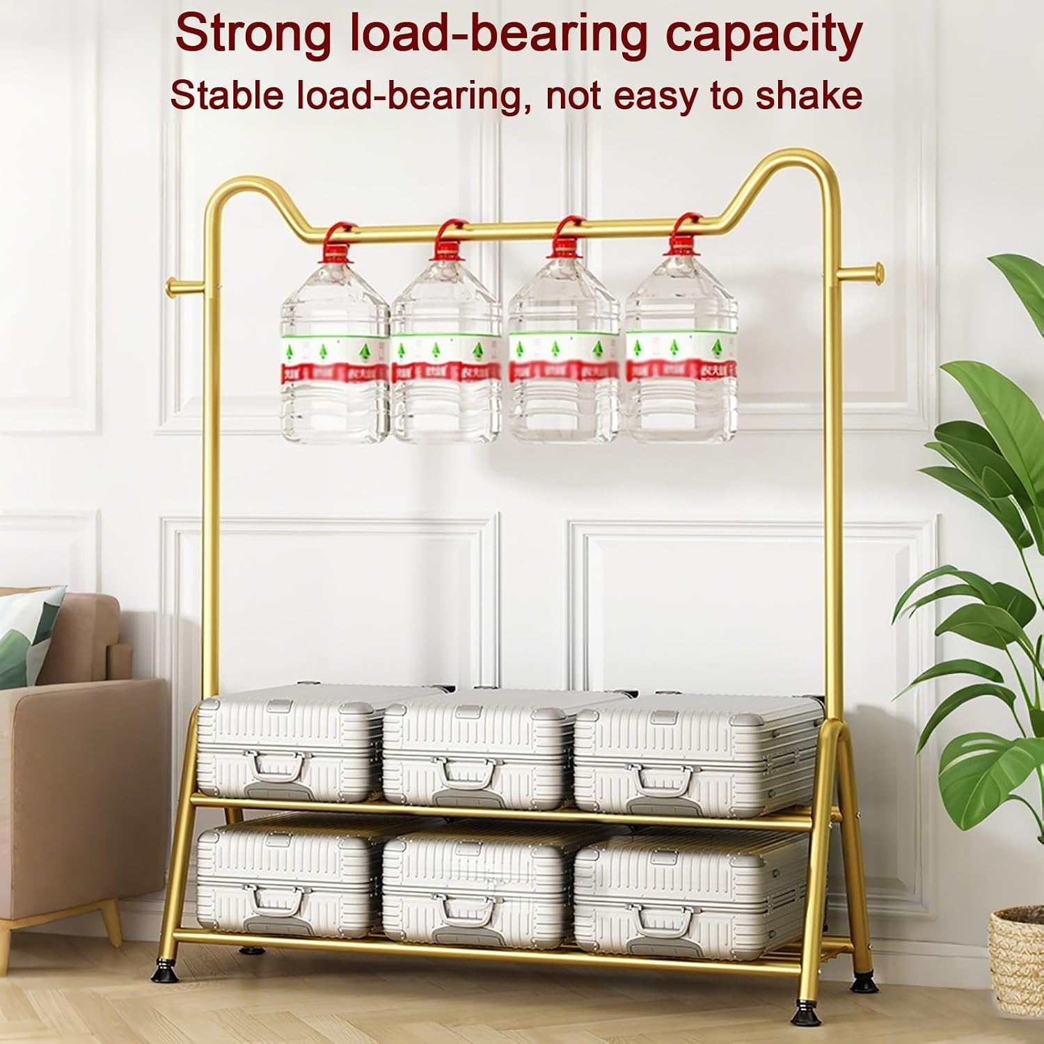 Portable Clothes Rack For Hanging Clothes,Heavy-Duty Garment Rack With Storage Shelves And Coat/Hat Hooks,Freestanding Rolling Clothing Racks Organizer For Bedroom Entrance(White,80cm(31.5in))