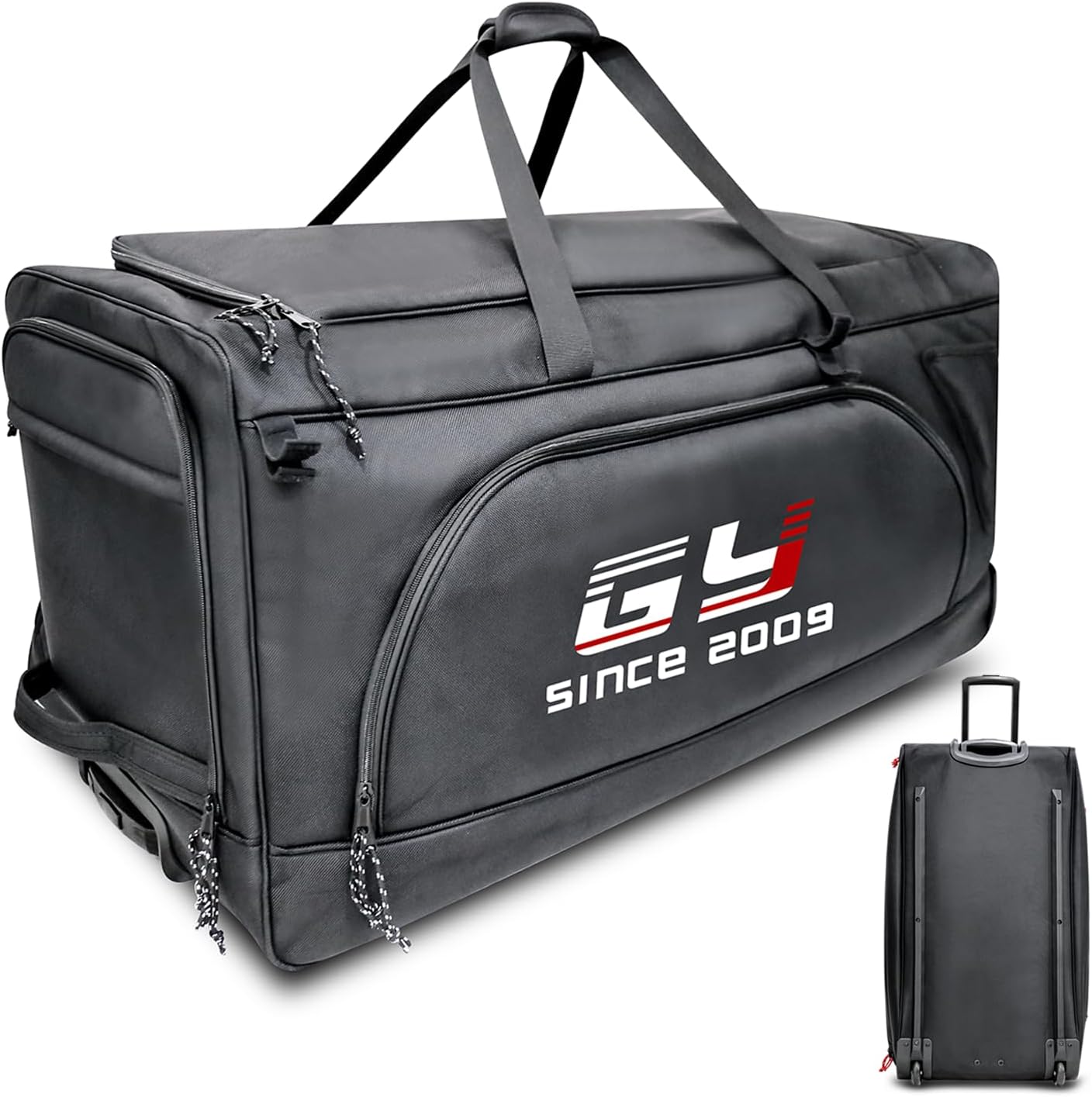 GY 185L 35' Rolling Duffle Bag Large Hockey Bag With Wheels For Sports Gym Travel Baseball Basketball Soccer Football Equipment For Team Coaches/Catchers/Youth/Adults /1680d Waterproof Fabric