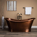 Vintage Tub & Bath Melody 58 Inch Copper Freestanding Double Slipper Bathtub - Medium Copper