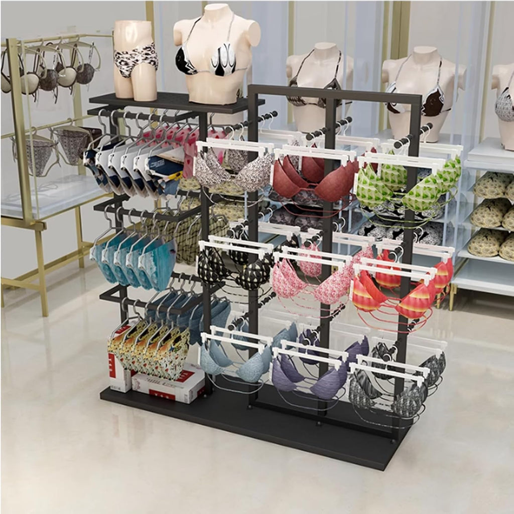 Retail Store Scarf Panty Shorts Bra Hijab Silk Shawl Display Stand for Boutique/Cloth Store,Freestanding Clothing Store Organizer Rack, Underwear Rack