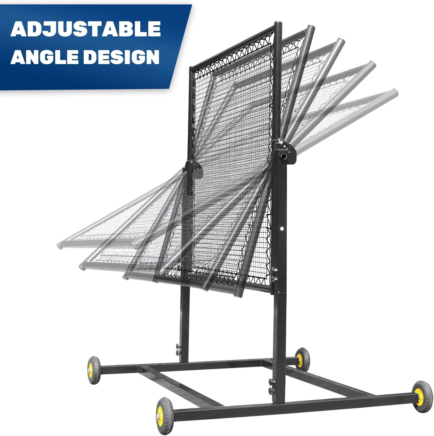 MR Height Adjustable Rebounder, Portable Sports Bounce Back Net, Adjustable Angle Pitch Back Return Net, Rebound Wall for Lacrosse, Baseball, Softball, Soccer, Football, Basketball, Volleyball, Tennis