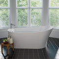 Empava 67' Luxury Stand Alone Acrylic Soaking SPA Tub Modern Freestanding Bathtubs with Custom Contemporary Design EMPV-FT1528