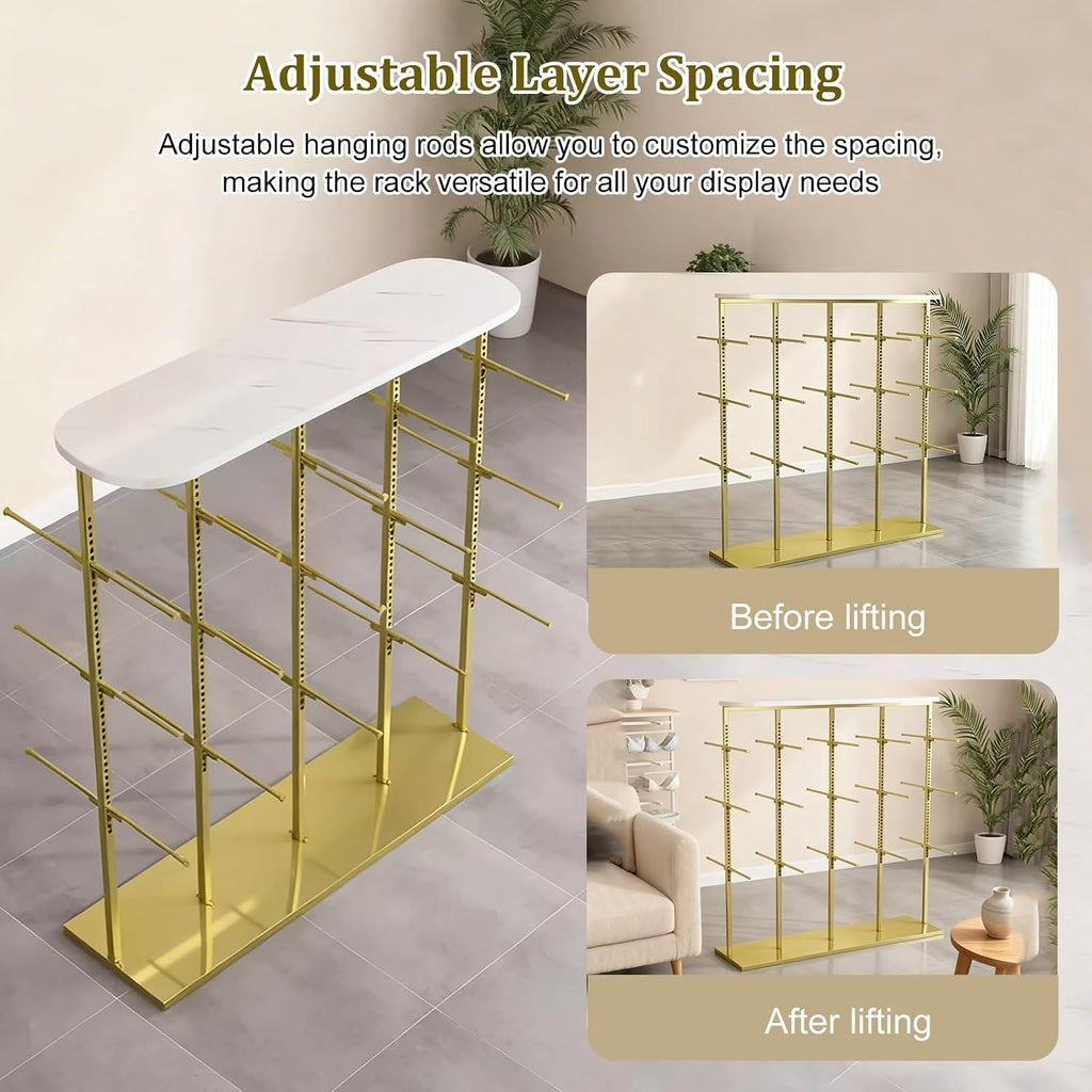 Metals Underwear Display Rack Stand,Underwear Display Stands,Clothing Store Garment Rack Lingerie Display Stand,Commercial Shelves,Freestanding Clothing Store Storage Shelf(Black,130cm/51in)