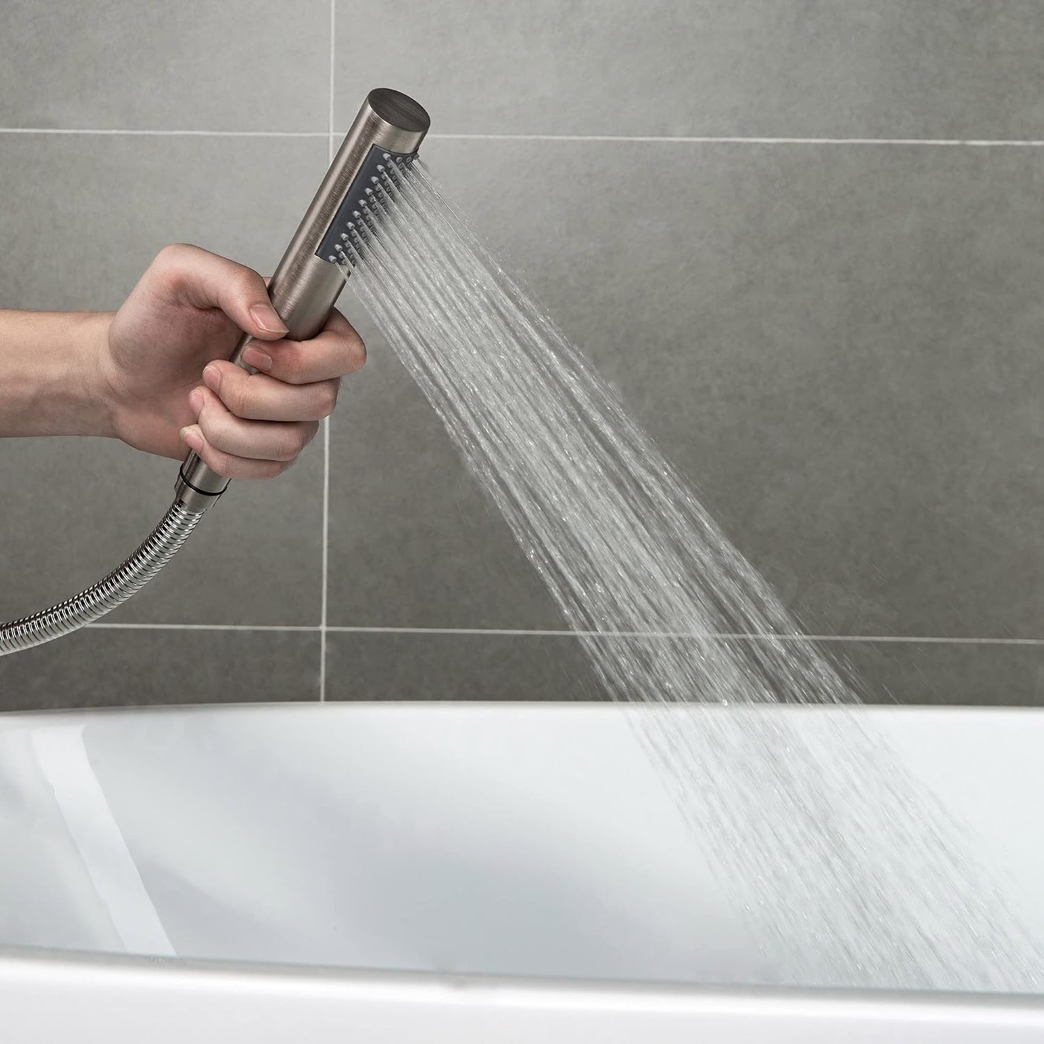 WOODBRIDGE F 0001 F0001BN Faucet, (L) 10 3/4' x (W) 6-1/4' x (H) 43-7/8, Brushed Nickel