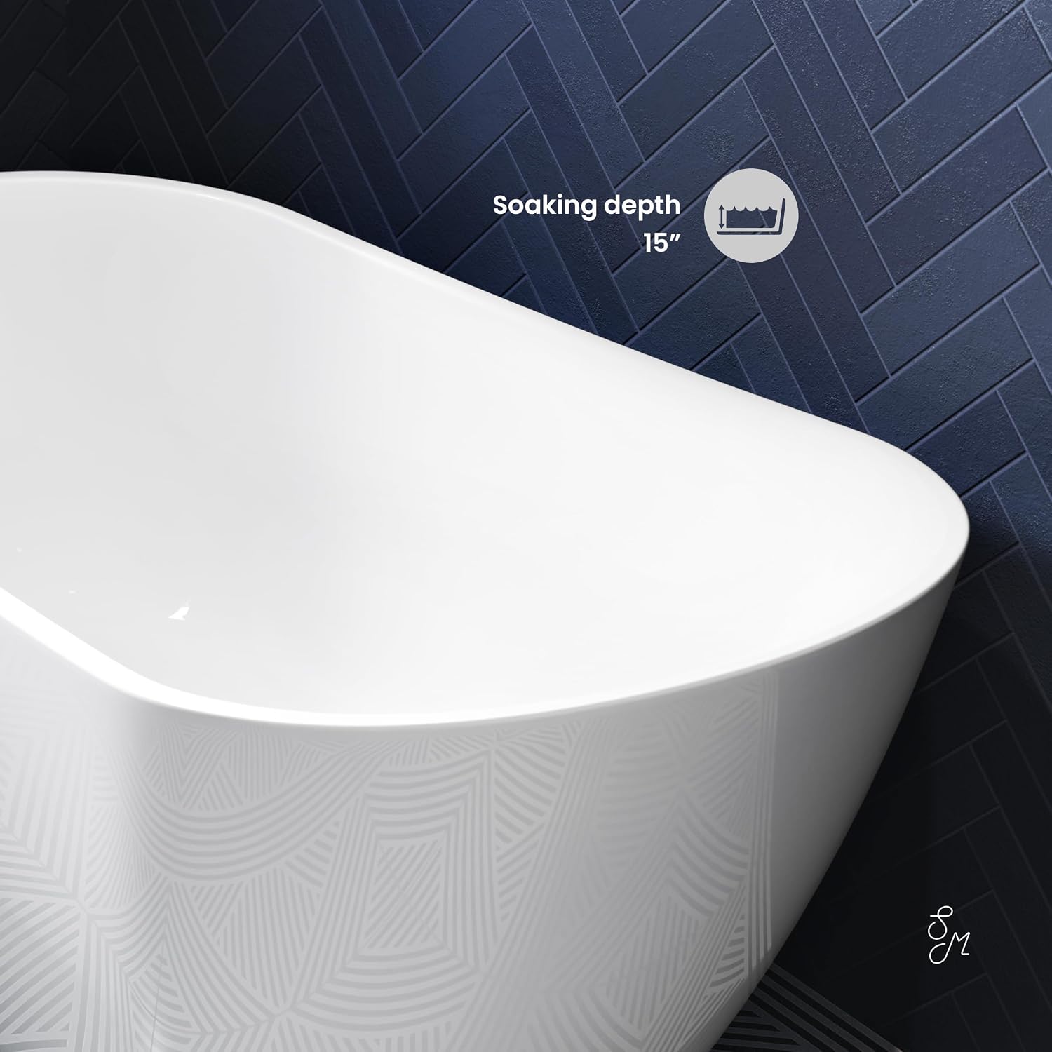 Sublime 60' Single Slipper Freestanding Bathtub