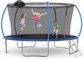 Tranpoline 10FT 12FT 14FT 16FT Tranpoline for Kids with Safety Enclosure Net Recreational Tranpoline for Adults ASTM Approval Backyard Outdoor Tranpoline with Basketball Hoop