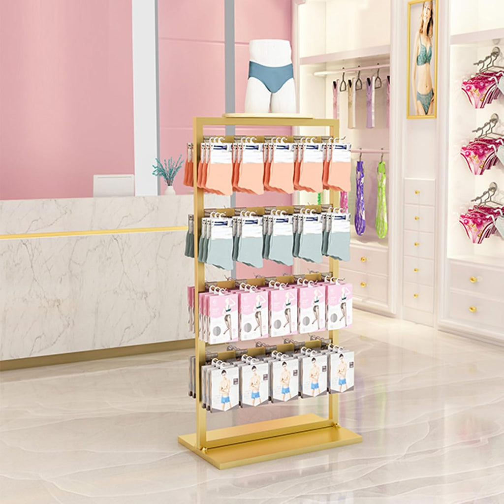 Underwear Display Rack, Commercial Free Standing Hanger for Bikini, Swimwear, Lingerie, Socks, Bra Rack Garment Rack for Clothing Store, Retail Display Rack