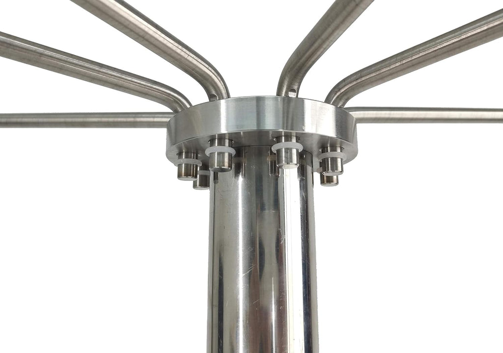 FixtureDisplays® Lead Apron Rack MRI X-Ray Protective Cover Mobile Rack with Wheels Stainless Steel Construction Non-Magnetic 1782-517W Classic-New-NF