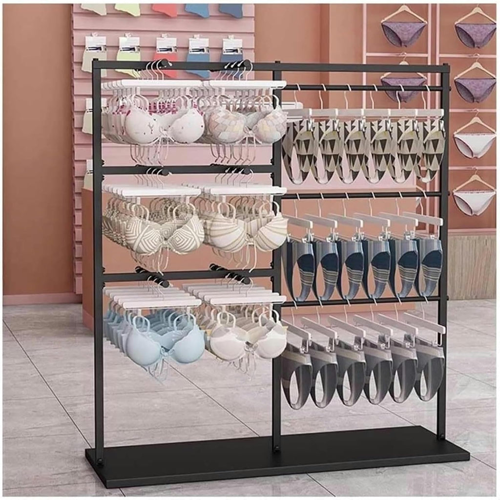 Clothes Rail Garment Rack Underwear Display Stands, Freestanding Lingerie Organizer Clothing Store Boutiques Retail Lingerie Garment Rack, Commercial Shelves for Socks Bra Panties Scarves