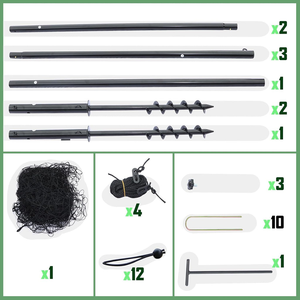 Ball Stop System - Soccer Backstop Net, Heavy Duty, High Impact, Practice Barrier