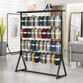 Display Stand Freestanding Underwear Rack with Top Shelf, 3-Tier Underclothing Rack for Boutiques, Retail Store Panty Shorts Bra Swimsuit Socks Display Stand,Black-100x150cm