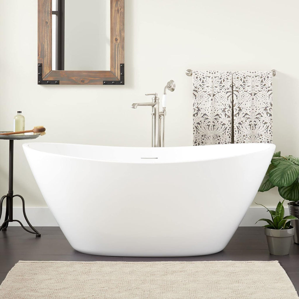 Signature Hardware 483529 Treece 61' Free Standing Acrylic Oval Tub