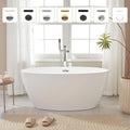 Vanity Art 69' X 40' Freestanding Bathtub | Home Improvement Bathtubs with Contemporary Design for Soaking and Bathing, Overflow and Pop-up Drain with UPC Certified, Acrylic, VA6834-L-TG