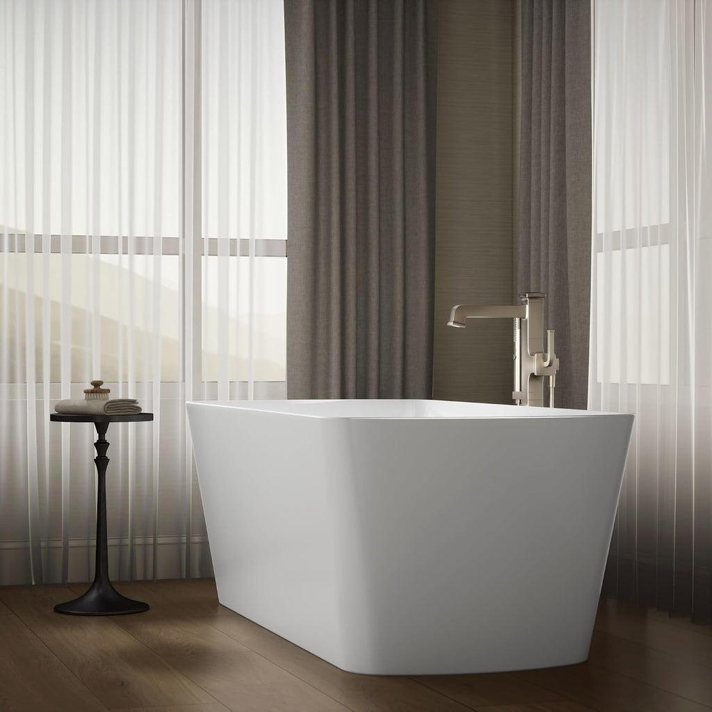 Kohler K-26080 Irvine 67-7/8' x 31-7/16' Free Standing Acrylic Soaking Tub with Center Drain, Drain Assembly, and Integrated Overflow - White