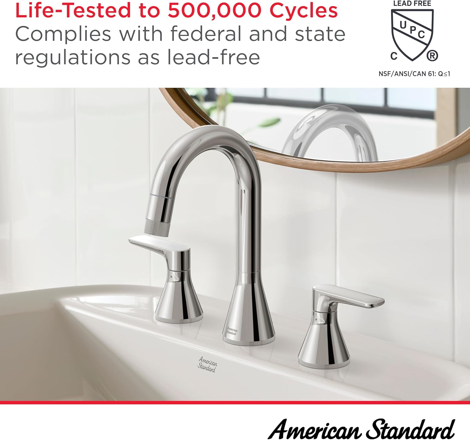 American Standard 2764951.295 Cadet Bathtub Faucet, Free Standing Tub Faucet, Brushed Nickel