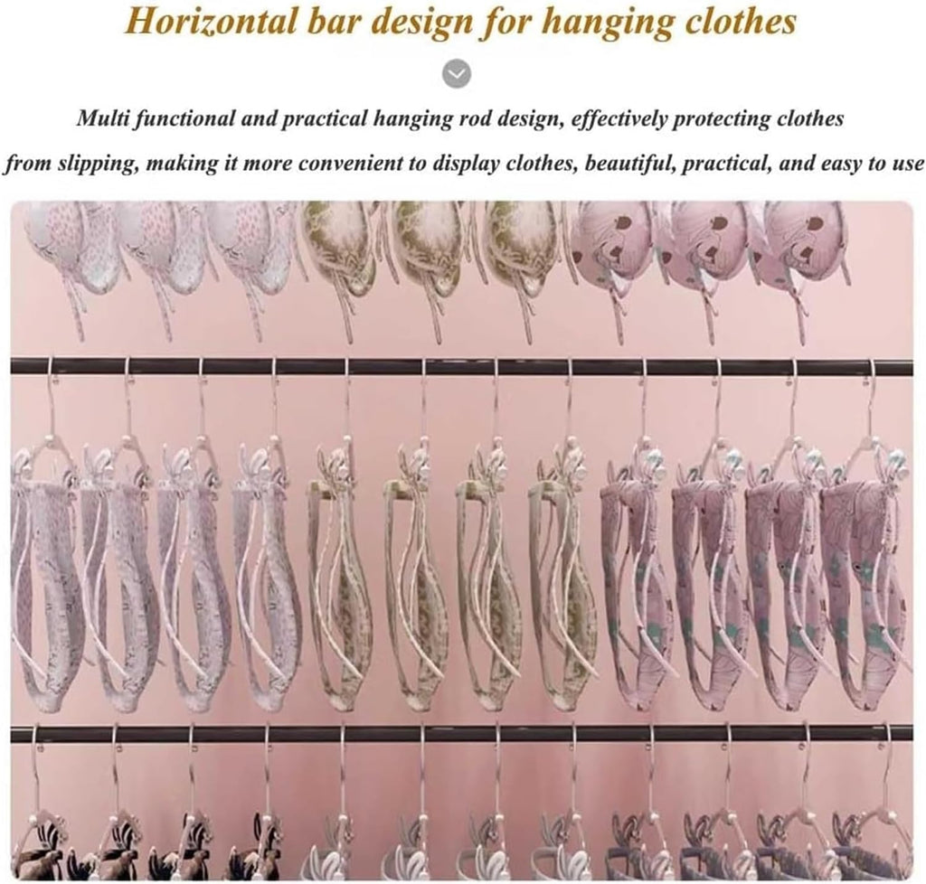 Clothes Rail Garment Rack Clothing Store Underwear Rack, Retail Store Panty Shorts Bra Display Stand With 3-Tier Shelves Floor-standing Garment Hanger Organizer For Boutique Mall Exhibition ( Color :