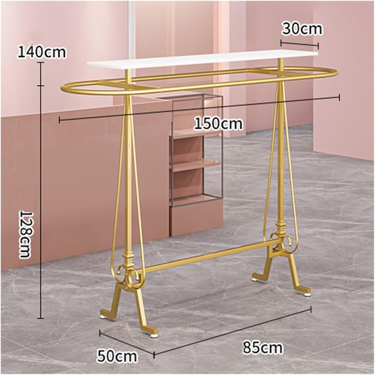 Clothes Rail Garment Rack Underwear Display Stands, Freestanding Double Sided Round Clothing Store Boutiques Retail Lingerie Garment Rack for Bra/Swimsuit/Sock Organ