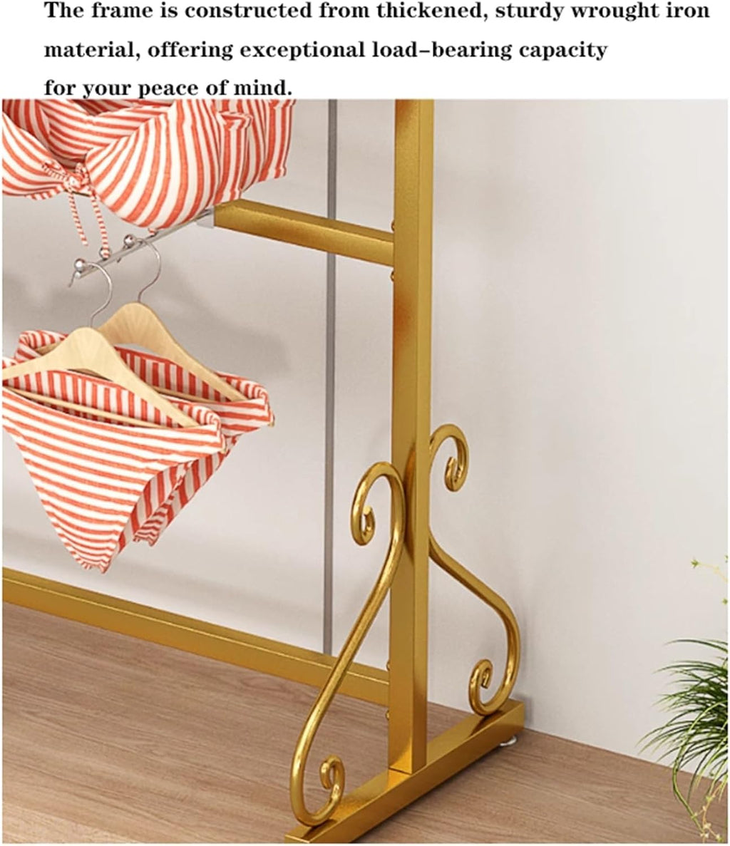 3 Tier Freestanding Lingerie Garment Rack, Metals, Underwear Display Stand, Commercial Shelves Clothes Rod, for Lingerie Socks Bra Panties Scarves,(Black,100 * 40 * 155cm)