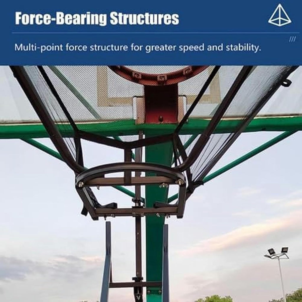 Universal Hoop Mounted Return Net - Quick-Install Attachment Fits Most Pole/Wall Backboards, Large 4.8x4.8m Net Catches and Returns All Shots