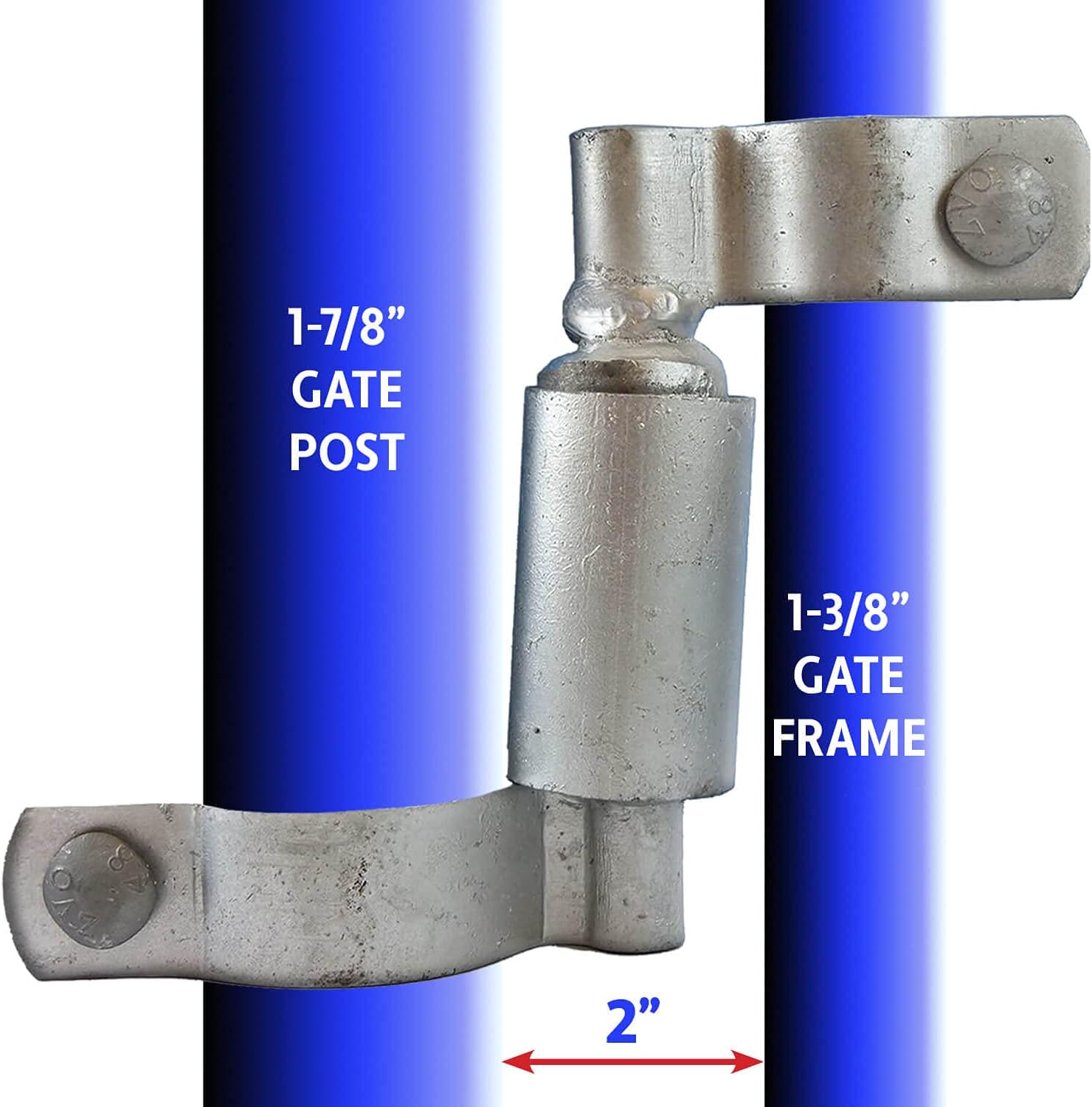 Chain Link Gate Spring Closer for 1-5/8' OD Gate Frame and 2-3/8' OD Gate Post - Self Closing CASE Qty 12